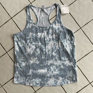 NWT Calvin Klein Blue & White Racer Back Cotton Tank Top